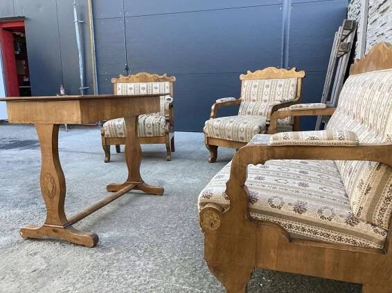 Biedermeier sedenie + komóda - 3