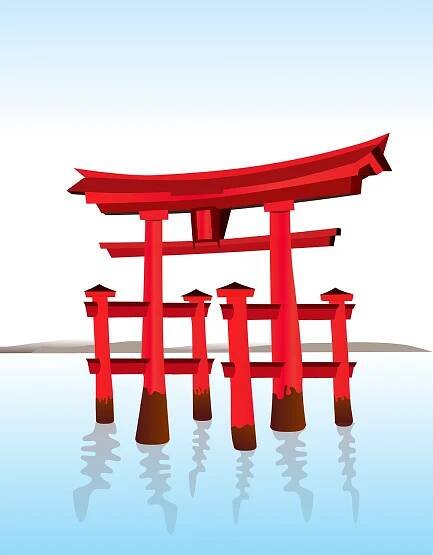 Svatyně Šintoismus Japonský - Vektorová grafika zdarma na Pixabay