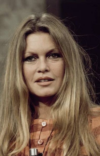 Brigite Bardot in the set of 