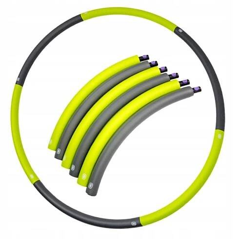 Obruč Hula Hoop 90 cm šedo-limetkový