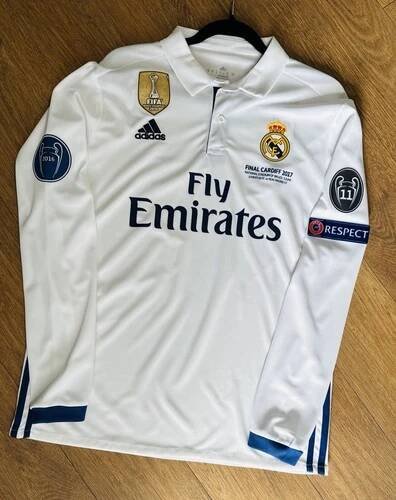 Ronaldo #7 Jersey Real Madrid 2016-2017 UEFA bílý dlouhý rukáv