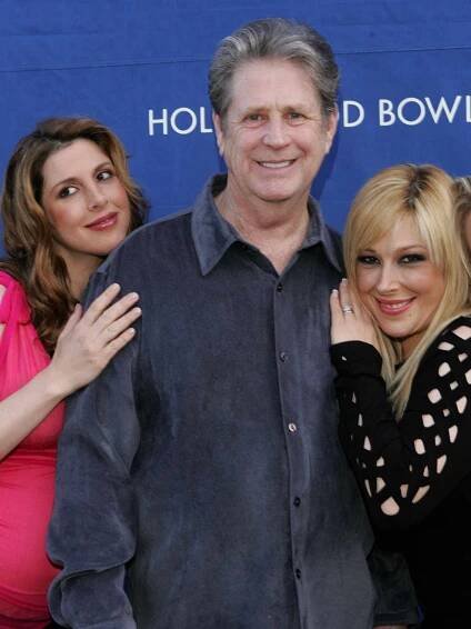 Wendy Wilson, Brian Wilson and Carnie Wilson during The Hollywood Bowl Fifth Annual Hall Of Fame Concert-Backstage.