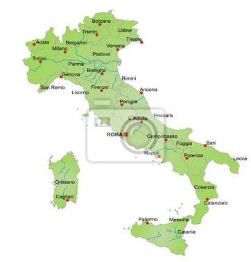 Itálie map / vektor