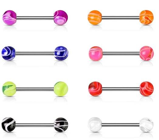 Piercing do jazyka akrylát | Šperky4U.eu 