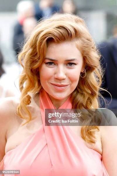 German presenter and model Palina Rojinski attends the Lola - German Film Award red carpet at Messe Berlin on April 27, 2018 in Berlin, Germany.