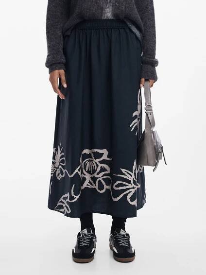 Desigual Sukně – černá: přední strana