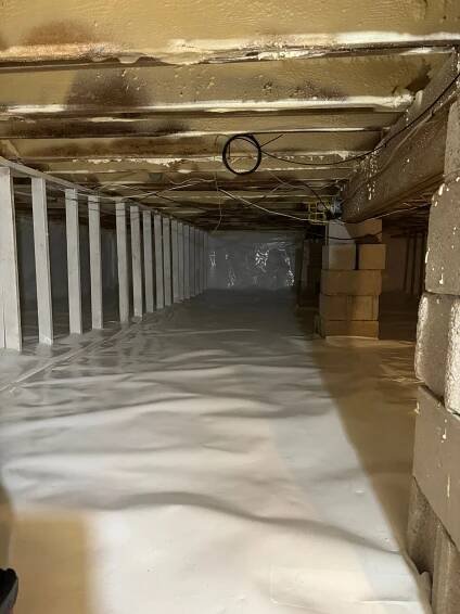 It looks like a tunnel with a lot of boxes in it.