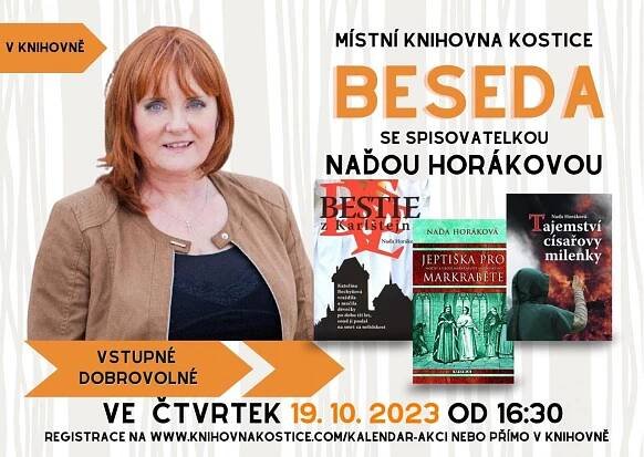 Beseda se spisovatelkou Naďou Horákovou