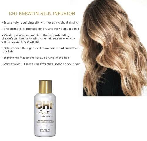 Farouk CHI Keratin Silk Infusion Regenerujacy Jedwab Do Wlosow z Keratyna 15ml