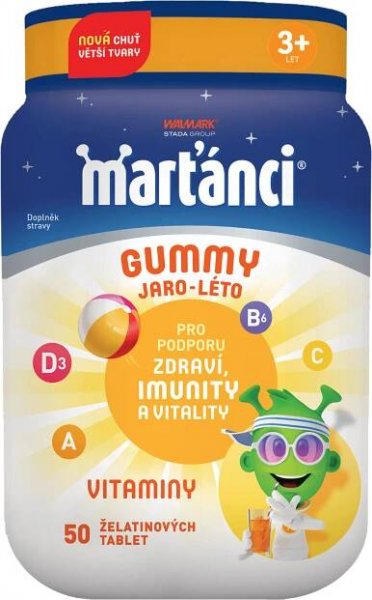 Marťánci Walmark Gummy JARO-LÉTO želatinové tablety 50 ks