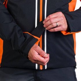 Pánská trendová lyžařská zateplená bunda s plnou výbavou RAMIRO blackorange