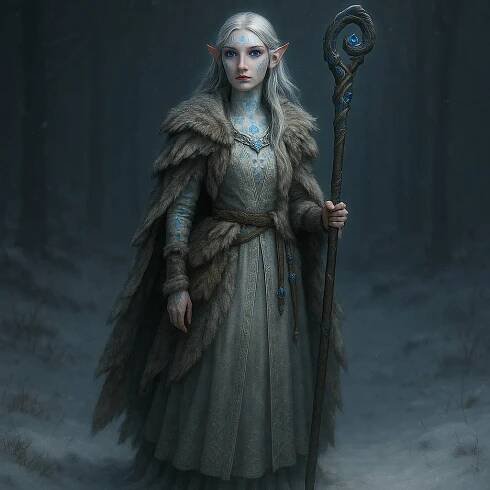 Iyanna Frostwind - Snow Elf Druid