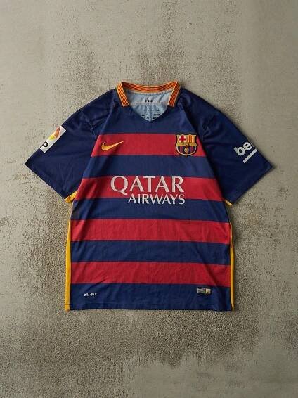 15' Navy Blue & Red Nike x FC Barcelona Jersey (S/M)