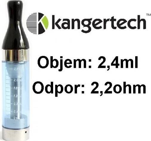 Kangertech CC/T2 Clearomizer 2,2ohm modrý 2,4ml