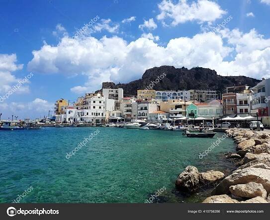 Stáhnout - Hlavní město Pigadia, ostrov Karpathos, Řecko — Stock obrázek