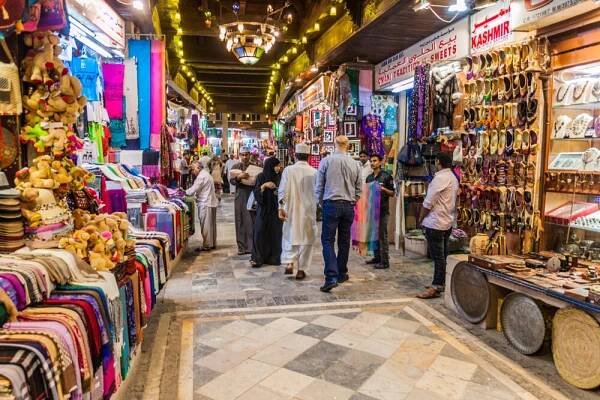 Muscat,,Oman,-,February,22,,2017:,People,Shopping,In,Muttrah