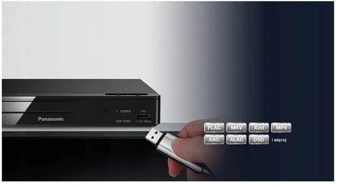 Blu-ray přehrávač Panasonic DMP-BD84EG-S Váha výrobku včetně jednotkového obalu 0.8 kg