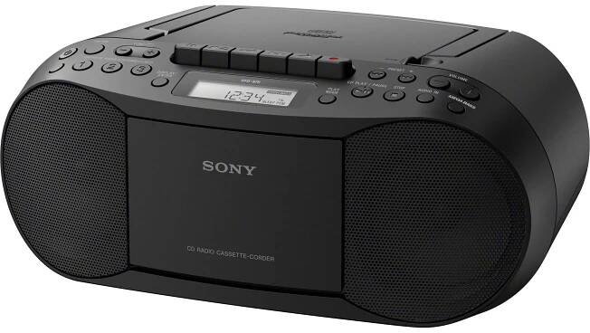 CD-rádio Sony CFD-S70B AUX, CD, kazeta funkce nahrávání černá