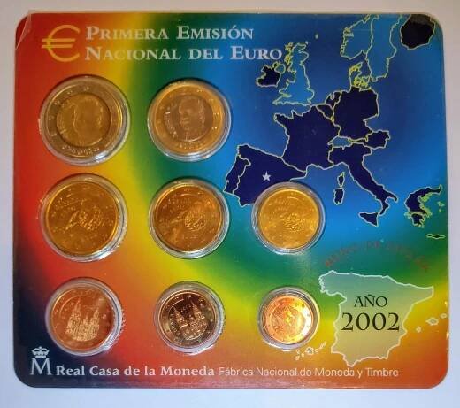 Sada oběžných euromincí Španělsko 2002