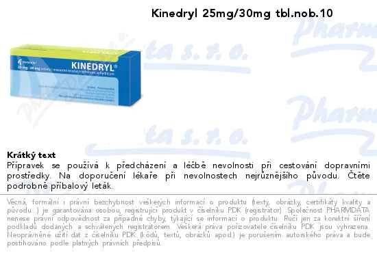 Kinedryl tbl.10 | SOS lékárna online, internetová lékárna, léky