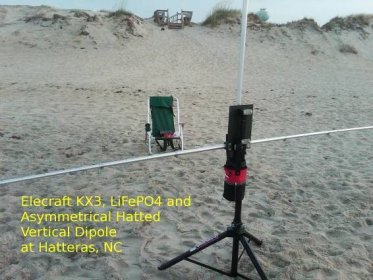 Hatteras Shack with the Asymmetrical Hatted Vertical Dipole antenna