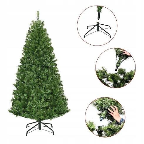 Umělý vánoční stromek s LED světly, borovice se stojanem, 150 cm Druh vánočního stromku umělý