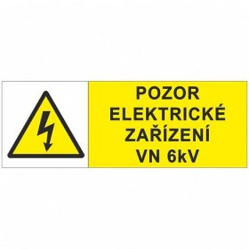 Pozor elektrické zařízení VN 6kV