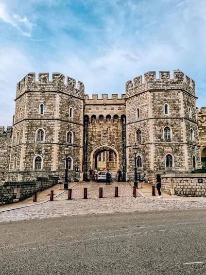 The stone gate at Windsor Castle.
