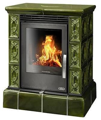 Kamna kachlová ABX Helvetia KP I, zelená, kachlový sokl, 7kW