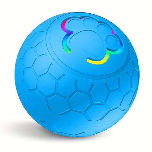 Dog Toys Bouncing Ball, Smart Bouncing Dog Ball, Teething Toys for Puppies, 56mm Diameter, Puppy Toy Ball with Colorful Flashing Lights, USB Rechargea