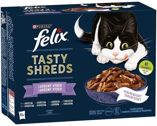 Felix Tasty Shreds výběr mix ve šťávě