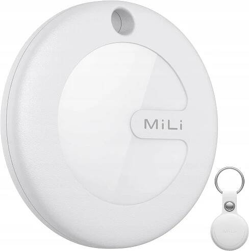 MiLi MiTag Smart lokátor Apple Tracker HD-P16 GPS, Bluetooth s koženou klíčenkou bílý
