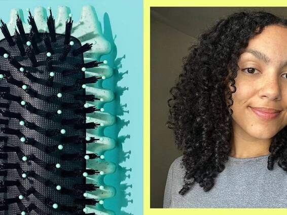 TikTok's Viral Bounce Curl Define EdgeLift Brush Transformed My Curls For A Defined, Frizz-Free Finish