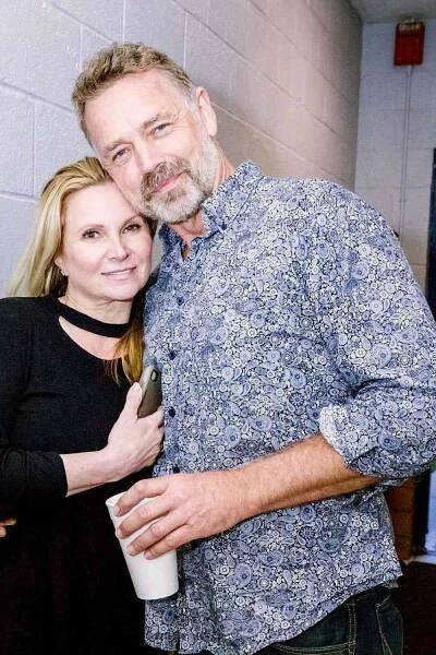 John Schneider and his wife late wife Alicia Allain. at a radio station in Waco Texas by friend in 2018