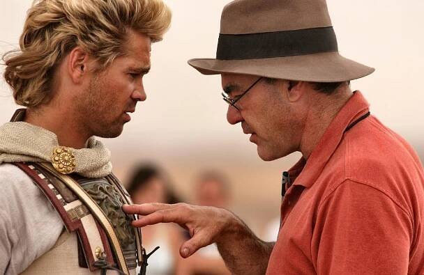 Colin Farrell, Oliver Stone při natáčení filmu Alexander Veliký / Alexander