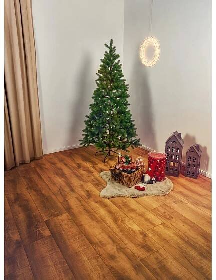 VLC Umělý vánoční stromek jedle NAGANO zelená lesní, 1448xvětev, pr. 115x210 cm