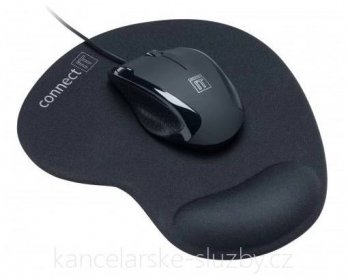 Myš Connect iT 3023 s gelovou podložkou výhodná sada - optická drátová myš + podložka
