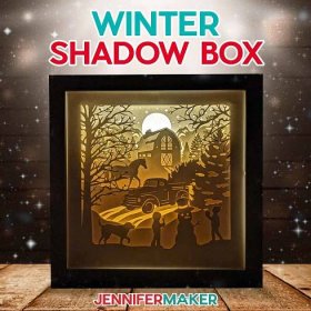 Intricate Winter Shadow Box with a Custom Scene!