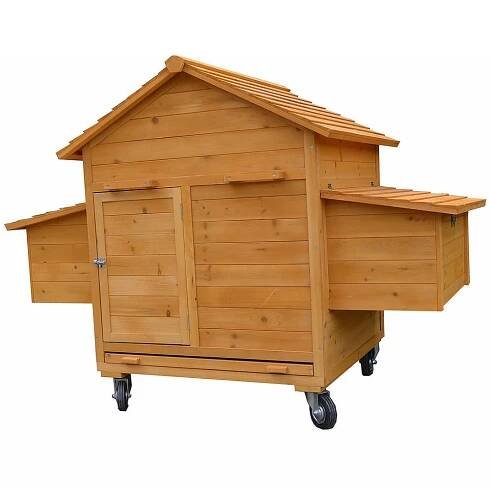 Mobilní dřevěný kurník pro chov slepic 