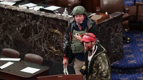 An Air Force Combat Veteran Breached the Senate and Descended on Nancy Pelosi’s Office Suite