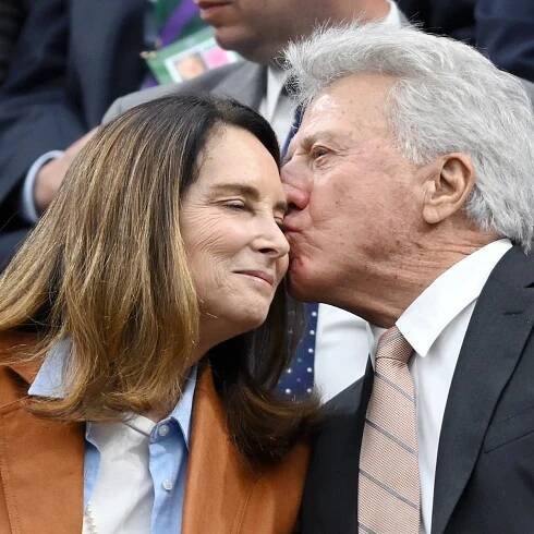 Dustin Hoffman Kisses Wife Lisa Hoffman During Rare Outing at Wimbledon in New Photos