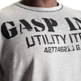 Gasp THERMAL GYM SWEATER GREYMELANGE – pánská sportovní fitness volná lehká thermo mikina Gasp šedá
