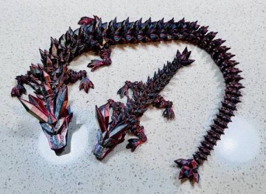 3D Printable CRYSTAL DRAGON by Cinderwing3D 