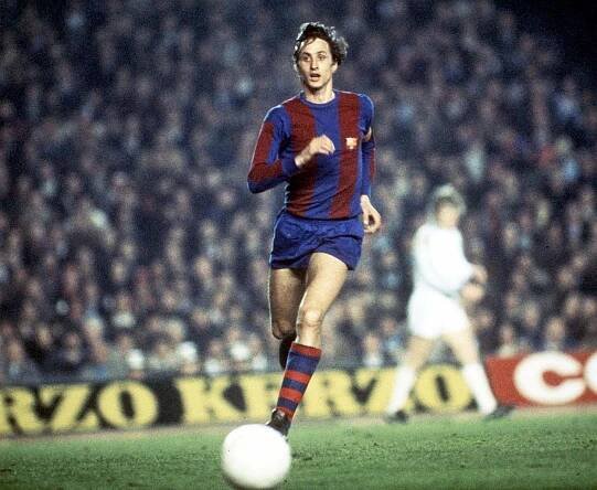 Johan Cruyff v dresu Barcelony