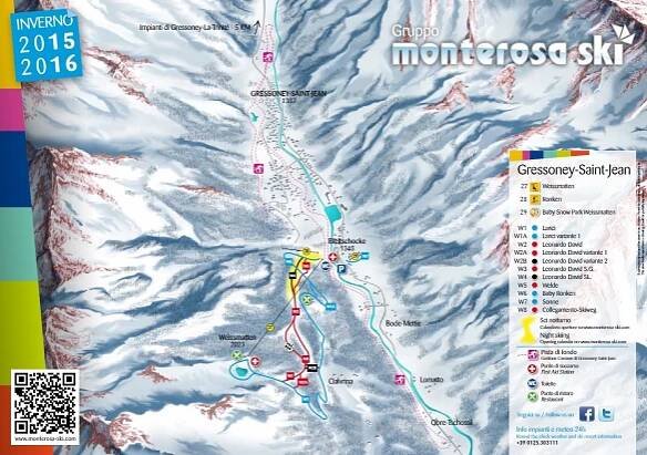 Gressoney-Saint-Jean Průvodce po středisku, mapa lokací & Gressoney-Saint-Jean ubytovaní