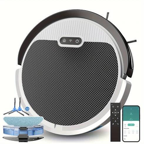 Robotic Vacuum Cleaner And Mop Combo, App/Voice Control, 2 In 1 Robot Vacuum Cleaner, 5000pa * Suction, Scheduled Cleaning, Automatic Recharge