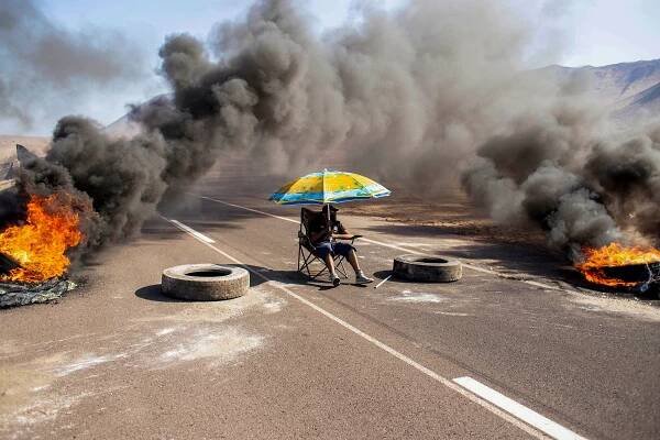 TOPSHOT-CHILE-MIGRATION-PROTEST