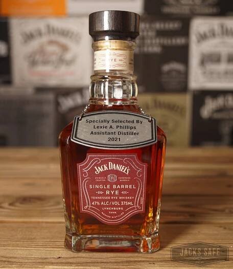 JACK DANIEL'S - Single Barrel - Rye - 375ml - US - LEXIE'S - 47% - WITH TAG - 2.18.22