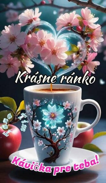 Krasne Ranko - A Coffee Cup with Flowers
