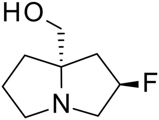 Structure of 2097518-76-6 | ((2R,7aS)-2-Fluorohexahydro-1H-pyrrolizin-7a-yl)methanol